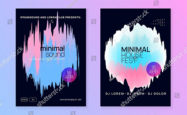 Dynamic Music Vector  Flyer Template