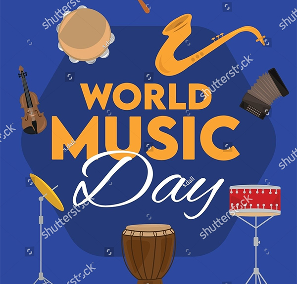 World Music Vector Flyer Template