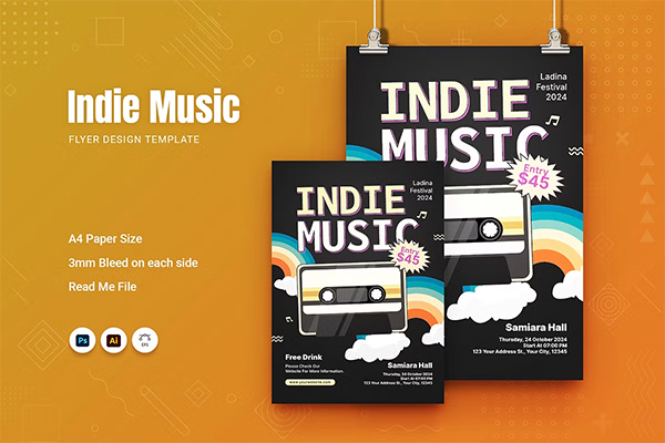 Indie Music Flyer Template