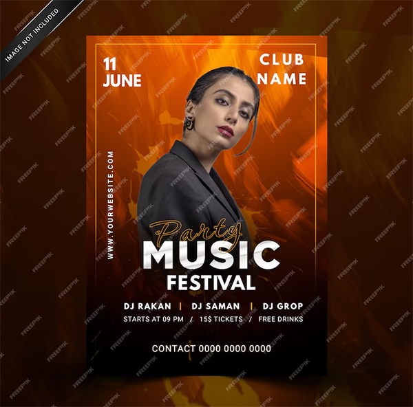 Free PSD Music Flyer Template