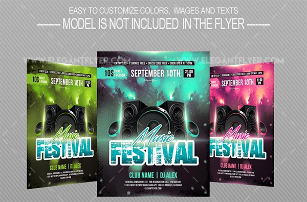 Music Festival Free PSD Flyer template