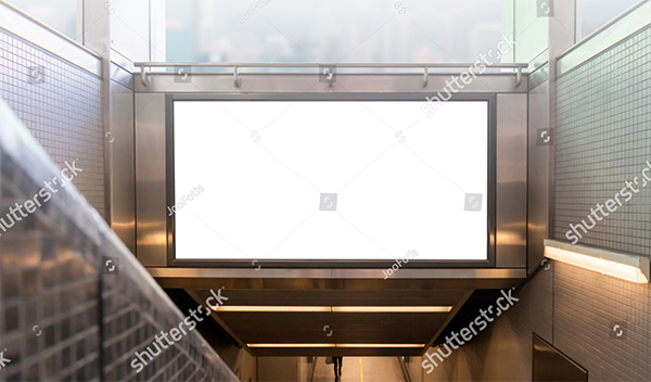 Subway Station Billboard Mockup