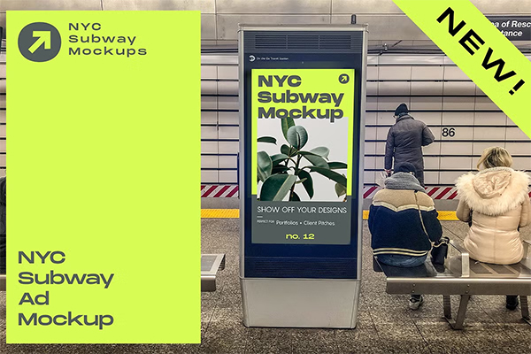 NYC Subway Billboard Mockups Design