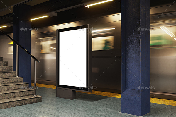3D Underground Subway Mock-up