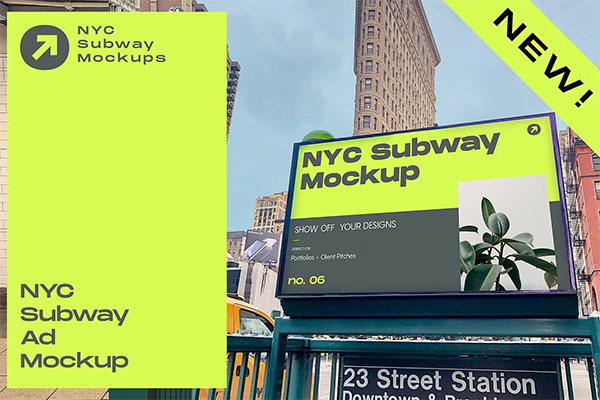 NYC Subway Billboard Mockup