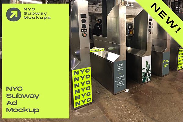 NYC Subway Billboard Design Mockup