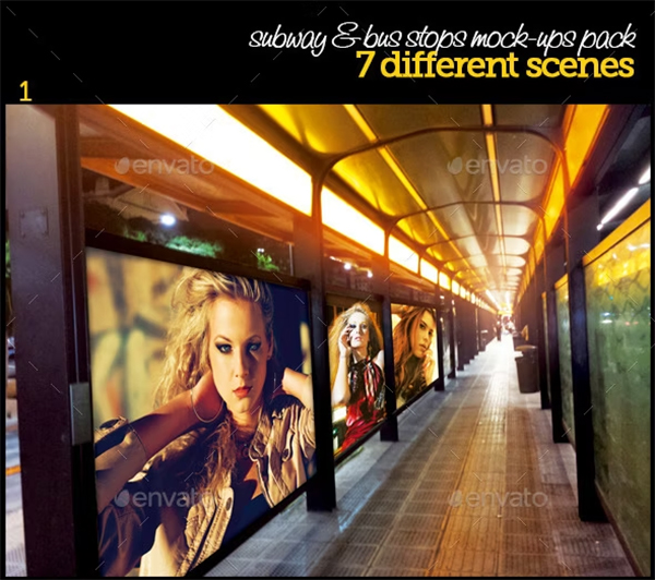 Subway & Bus Stops Mock-Ups Template