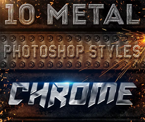 Epic Metal Photoshop Styles