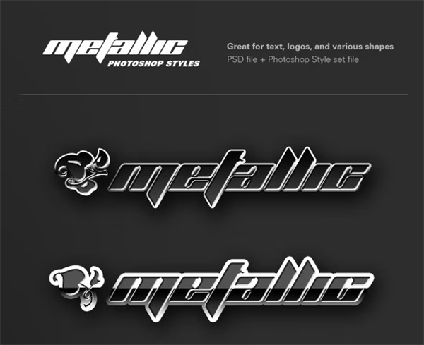 Metallic Chrome Photoshop Styles
