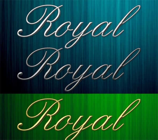 Royal Metal Photoshop Styles