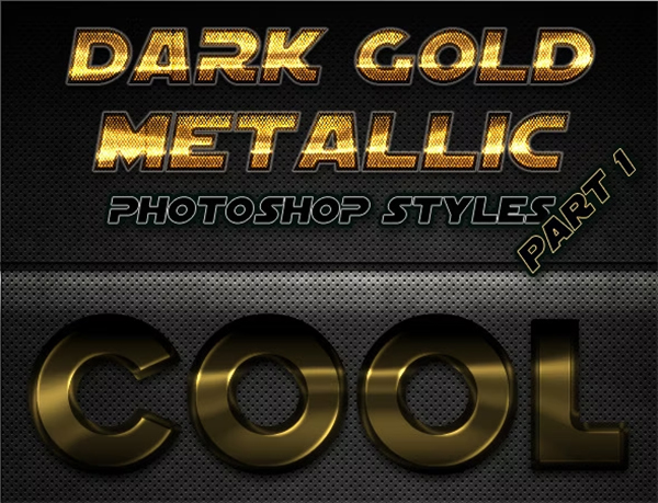 Dark Gold Metallic Photoshop Styles