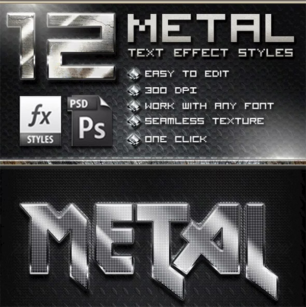 Metal Photoshop Style Bundle