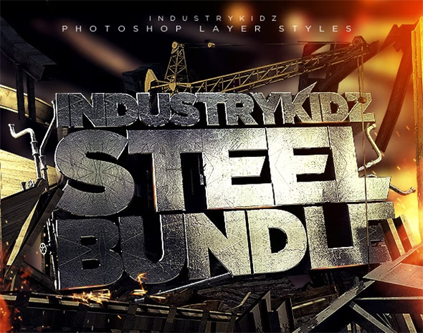 Metal Steel Photoshop Layer Styles Bundle