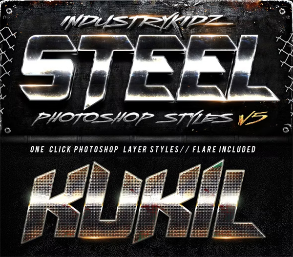 Metal Photoshop Design Layers Styles