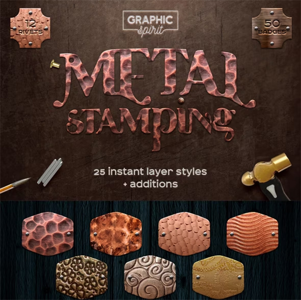 Metal Stamping Photoshop Styles