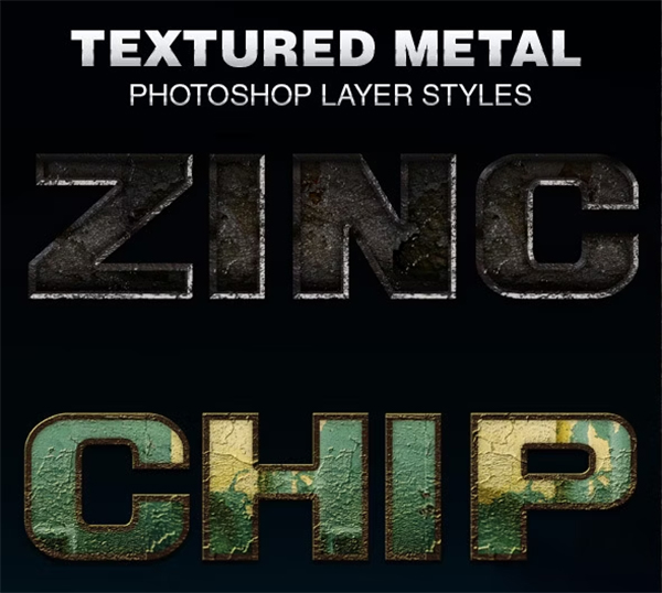 Textured Metal Photoshop Layer Styles