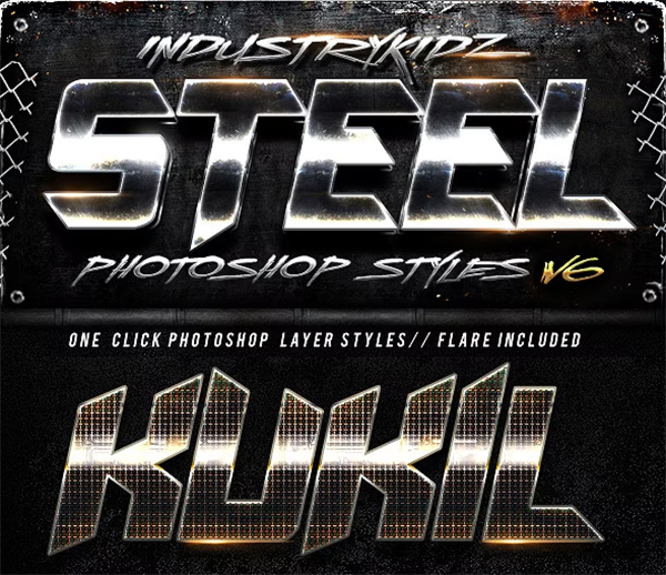 Metal Steel Photoshop Layers Styles