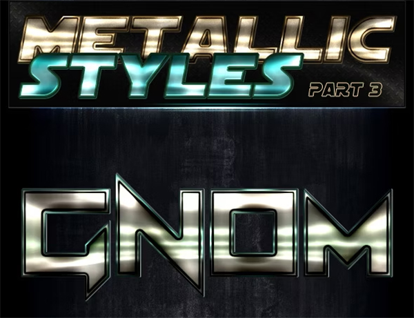 Unique Metallic PhotoshopStyles