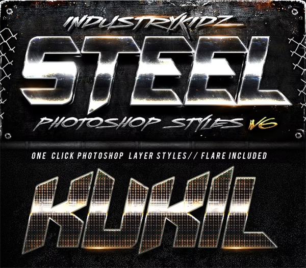 Project Metal Design Photoshop Text Styles