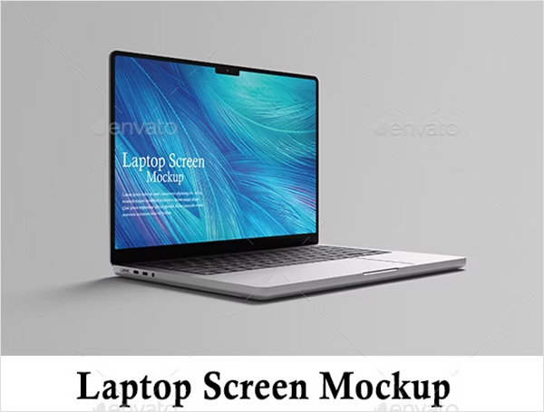 Laptop Screen Creative Mockup