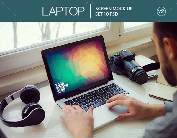 Laptop Screen Mockup Template