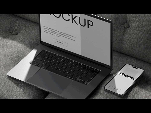 Free Laptop Screen PSD Mockup