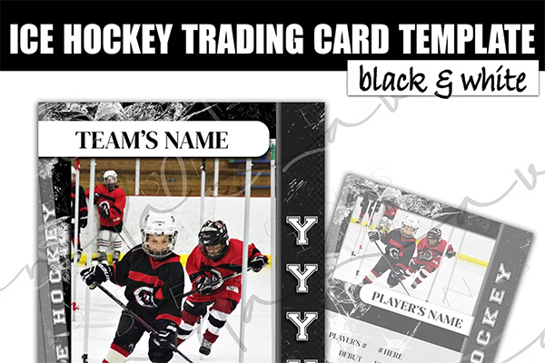 Ice Hockey Trading Card Template