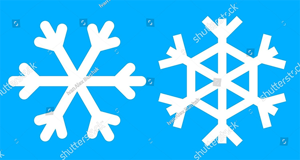 White Snowflakes Vector Template