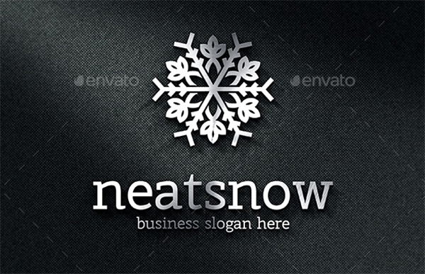 Neat Snow Logo Snowflake Template