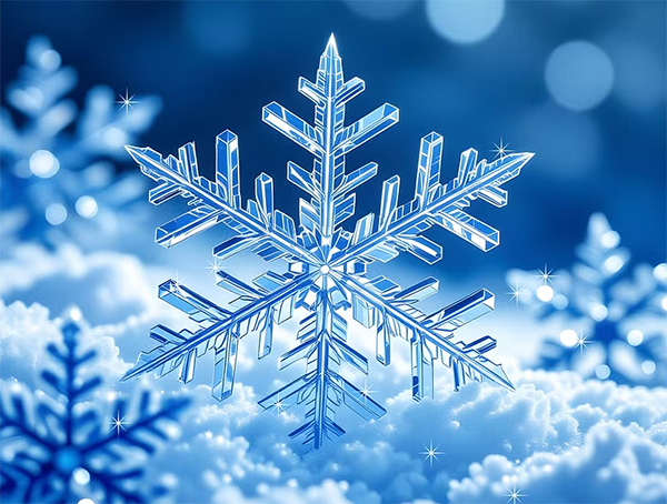 Crystal Snowflake Design Template