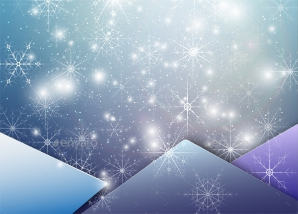 Winter Snowflakes Background Template