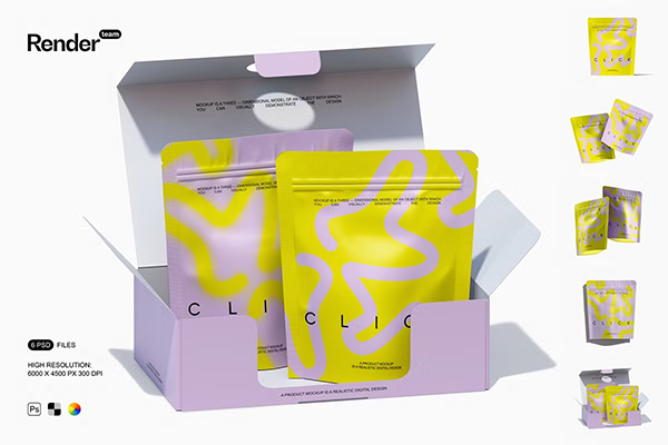 Plastic Shopping Bag Mockup Template