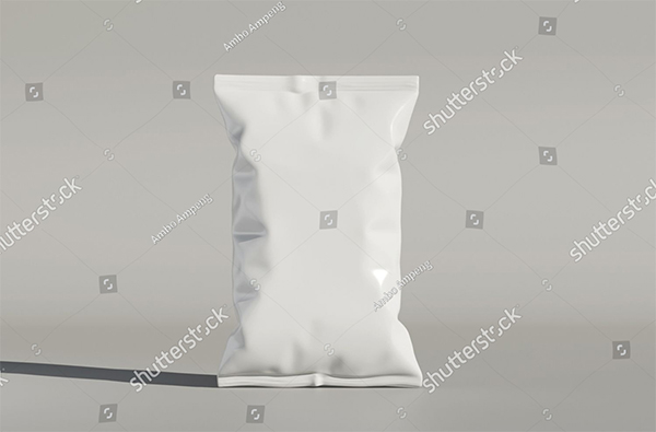 Snack Plastic Pouch Packaging Mockup