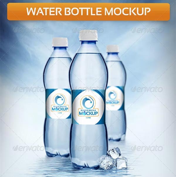 Water Bottle PSD Mockup Designs