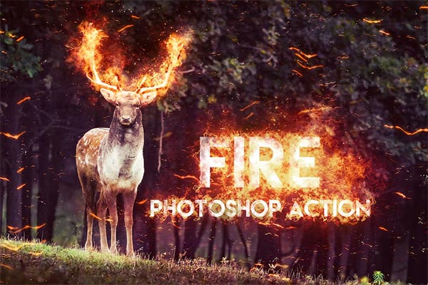 Commercial Fire Photoshop Action