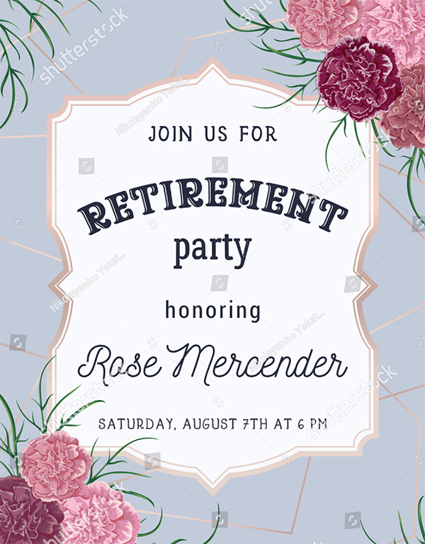 Retirement Party Invitation Design