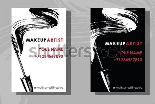 Makeup Artist Business Card Vector Templates