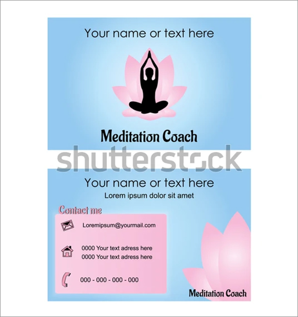 Meditation Coach Business Card Template