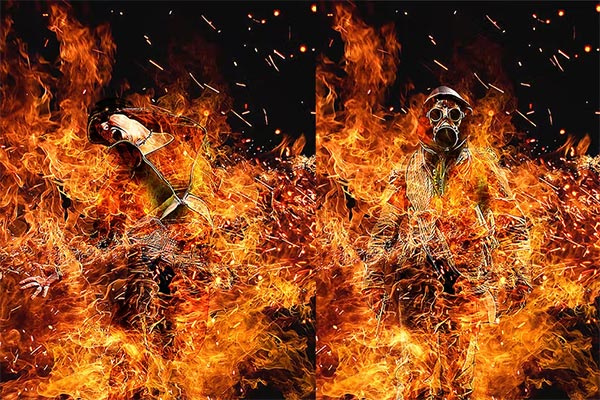 Fire Photoshop, ATN, ABR, PAT Action
