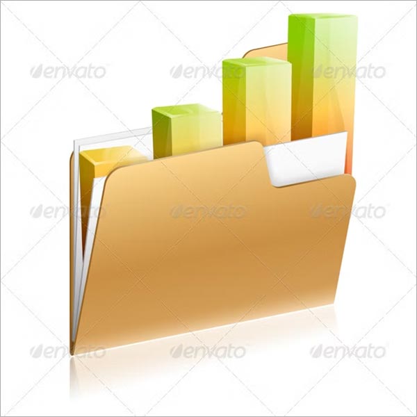 Financial Folder Icon Template