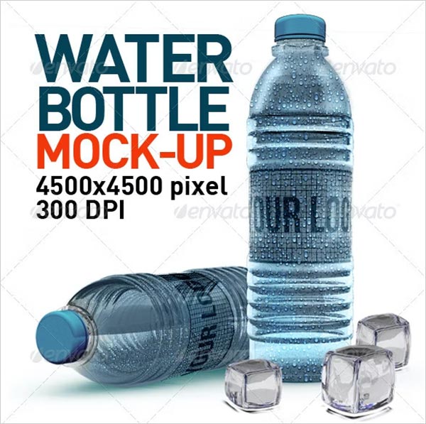 Water Bottles Mockup Design PSD