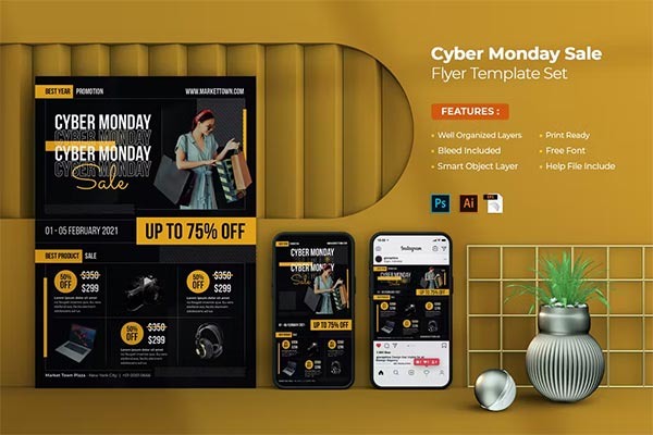 Cyber Monday Sale Print Flyer