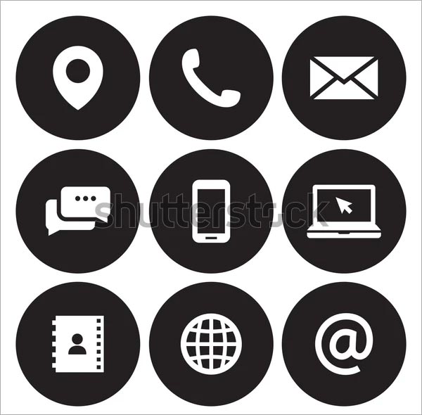 Contact us Vector icons Template