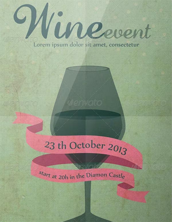 Wine Event Flyer Template