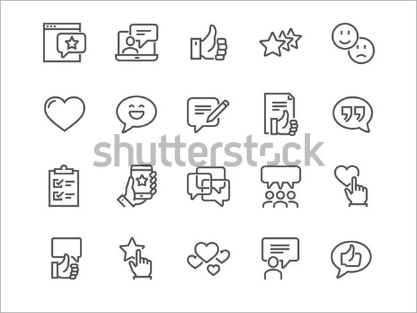 Testimonials Related Vector Line Icons