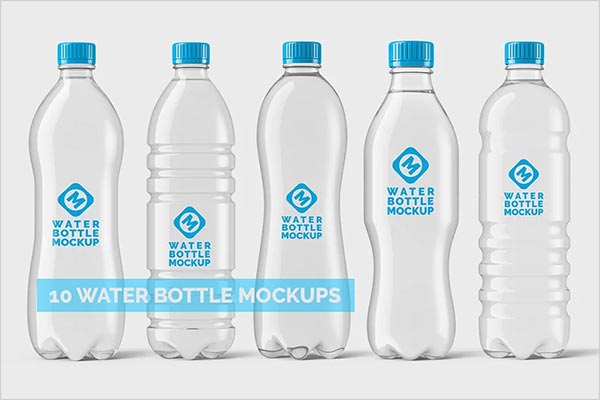 Plastic Water Bottle Mockups Bundle