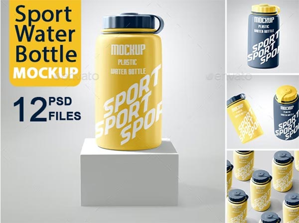 Sports Water Bottle Mockup