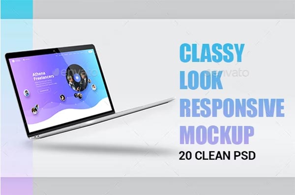 Realistic Laptop PSD Mockup