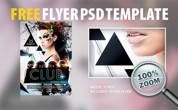 Free Night Club Flyer PSD Template