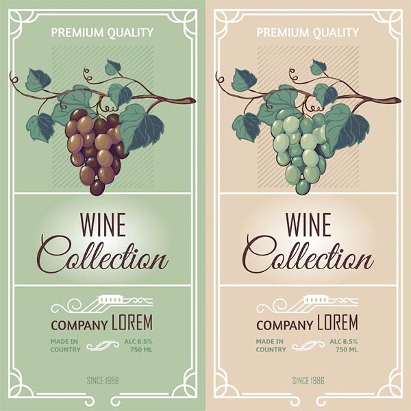 Free Wine Label Vector Template